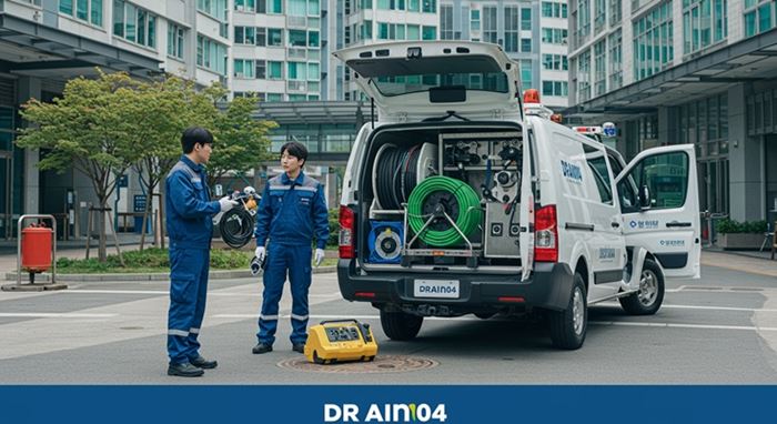 수원 하수구 고압세척 횡주관 청소3