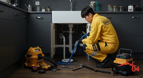 수원 싱크대막힘 오수관 뚫음 업체2