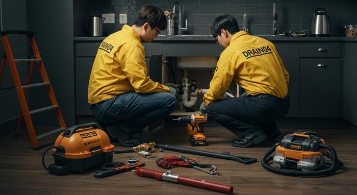 권선구 하수구 고압세척 횡주관 청소 깨끗