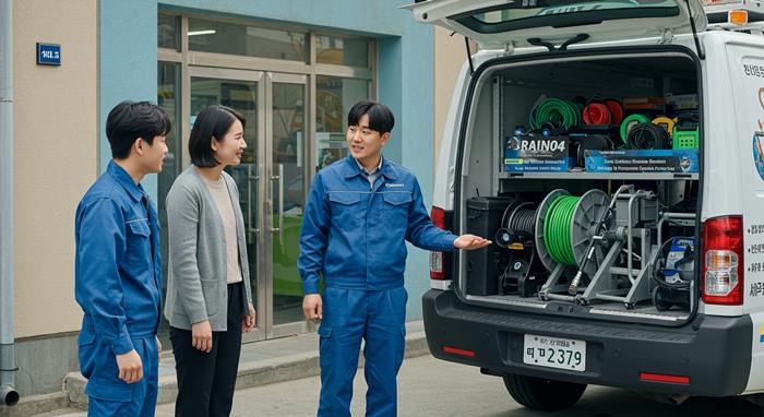 영통구 고압세척 오수관막힘 뚫어 깔끔히