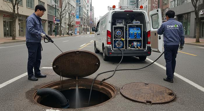 영통구 고압세척 오수관막힘 뚫어 깔끔히