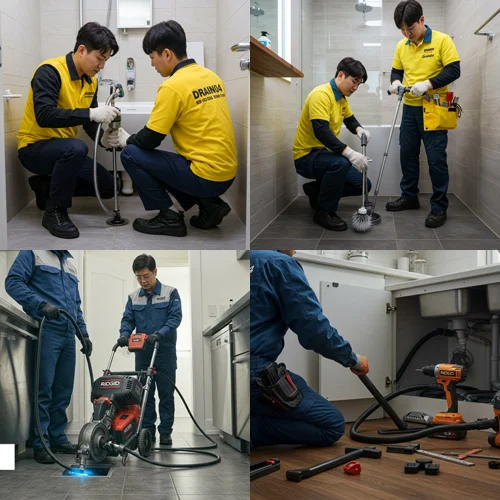 수원시 하수구 뚫음 배수구 막힘 묵은 때까지 싹 제거