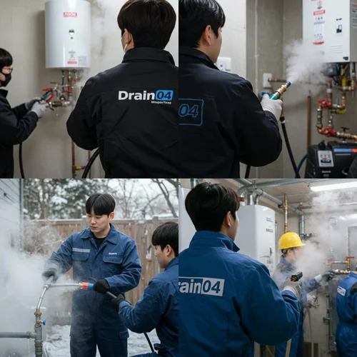 율전동 수도 얼었을때 동파 녹임 해빙 수도 동파 신속하게 녹여