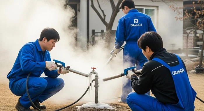 서둔동 수도 얼었을때 동파 녹임 해빙 수도 동파 신속하게 녹여