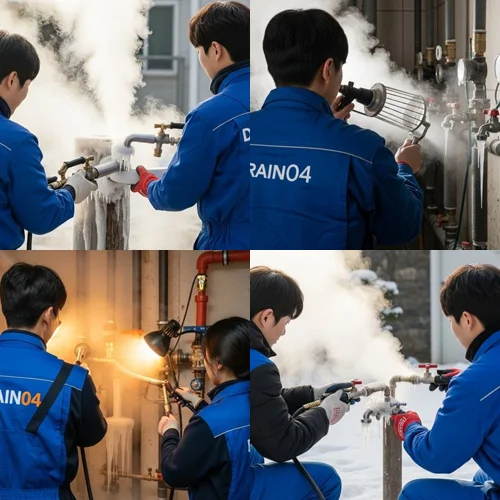 탑동 언 수도 녹임 해빙 업체 꽁꽁 언 수도 녹여드립니다