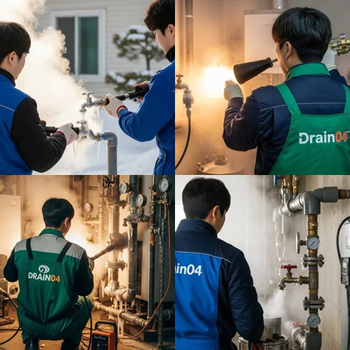 남수동 언 수도 녹임 해빙 업체 꽁꽁 언 수도관 완벽 해빙