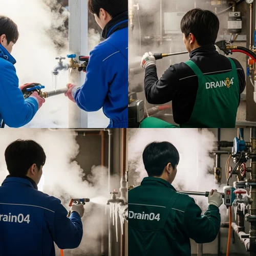 송죽동 언 수도 녹임 해빙 업체 꽁꽁 언 수도 녹여드립니다