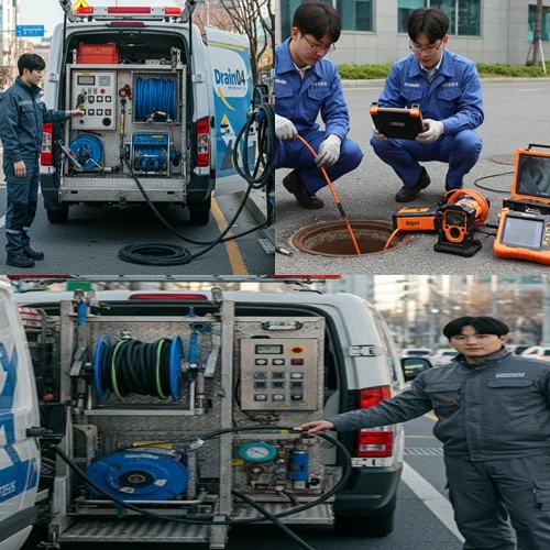 수원 파장동 하수구막힘 뚫음, 정자동/율전동 작업