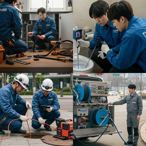 수원 파장동 하수구막힘 뚫음, 정자동/율전동 작업