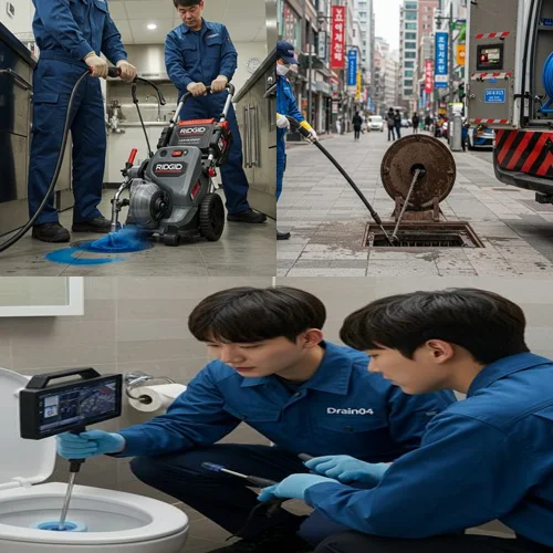 권선구 고색동 하수구 막힘 업체, 공구상가 식당 기름때 제거!