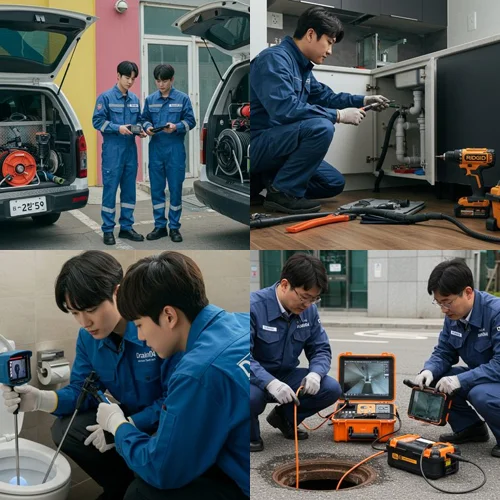 지동 싱크대 막힘 배수구 배수통 교체