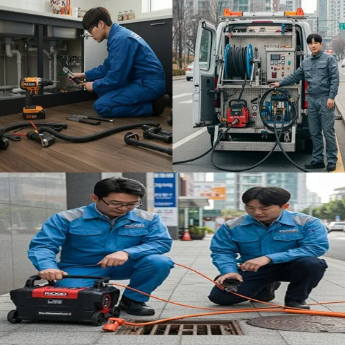 망포동 하수구 뚫음 하수도 아파트 횡주관