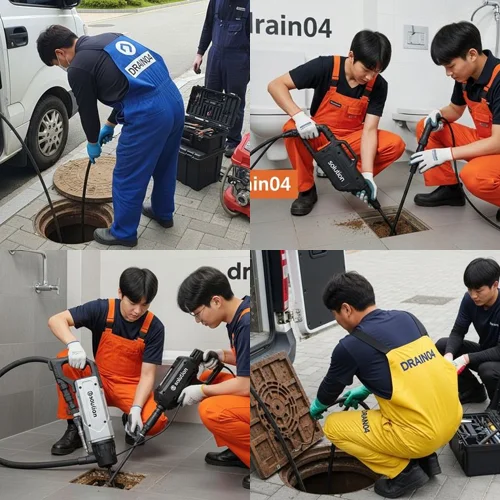 장안구 변기 막힘 수리 관통기 작업