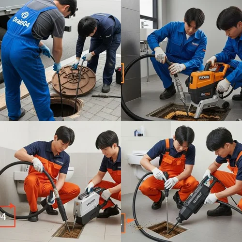 수원시 싱크대 막힘 배수구 석션 작업