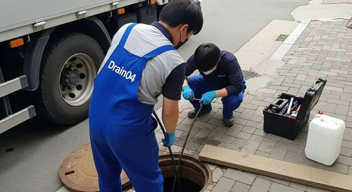 수원 하수구 고압세척 횡주관 아파트