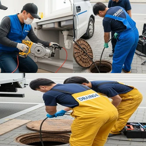 세류동 하수구 막힘 업체 빌라 주차장