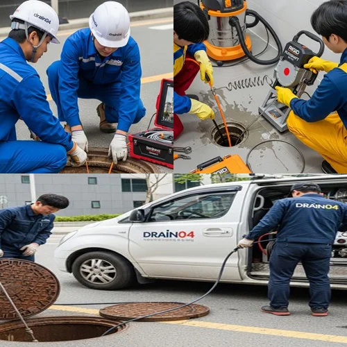 수원시 하수구 고압세척 횡주관 청소
