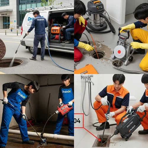 수원시 하수구 고압세척 횡주관 청소